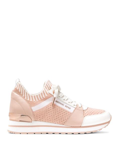 michael kors billie knit trainer pink